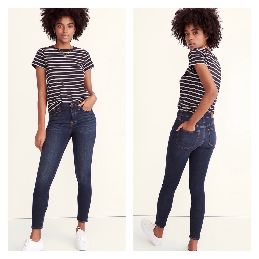 NEW MADEWELL 9" Mid-Rise Magic Pockets Skinny Jeans 29 Tall